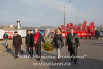 Демонстрация и митинг прошли в честь 96-летия Великой Октябрьской социалистической революции в Нижнем Новгороде