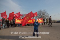Демонстрация и митинг прошли в честь 96-летия Великой Октябрьской социалистической революции в Нижнем Новгороде