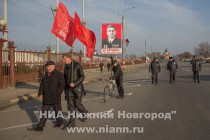 Демонстрация и митинг прошли в честь 96-летия Великой Октябрьской социалистической революции в Нижнем Новгороде