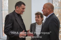 Замглавы МСУ Балахнинского района Владимир Андрюшкин, руководитель отдела по вопросам культуры и туризма администрации Балахнинского района Светлана Кудицкая, руководитель управления госохранкультуры по Нижегородской области Владимир Хохлов (слева направ