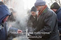 Раздача горячего питания для лиц без определенного места жительства