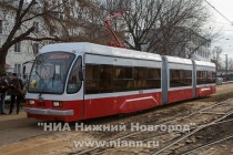Первый в России трехсекционный трамвай российского производства проходит тестирование в Нижнем Новгороде