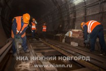 Работы по замене шпал на перегоне ст. Заречная - ст. Двигатель Революции