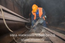 Работы по замене шпал на перегоне ст. Заречная - ст. Двигатель Революции