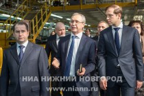 Полномочный представитель Президента РФ в ПФО Михаил Бабич, президент Группы ГАЗ Вадим Сорокин, министр промышленности и торговли РФ Денис Мантуров (слева направо)