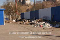 Территория ТЦ Народный в микрорайоне Кузнечиха Нижнего Новгорода