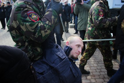 Полиция пресекла попытку проведения несанкционированного митинга на главной улице Нижнего Новгорода
