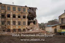 Снос комплекса зданий такелажной фабрики купца Кочетова в Нижнем Новгороде
