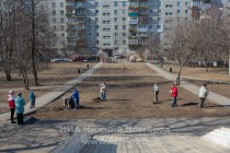 Субботник в сквере Красная горка в Нижнем Новгороде