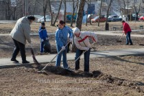 Субботник в сквере Красная горка в Нижнем Новгороде