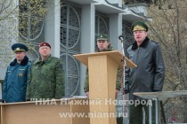 Первая тренировка парадных расчетов и механизированной колонны в полном составе прошла на Нижне-Волжской набережной в Нижнем Новгороде