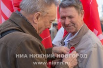 Шествие членов КПРФ и сторонников коммунистической партии 1 мая в Нижнем Новгороде