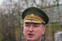 Первая тренировка военного парада на площади Минина и Пожарского в Нижнем Новгороде