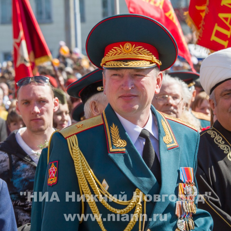 Командующий 20-й армией ЗВО, генерал-майор Александр Лапин высоко оценил прошедший в Нижнем Новгороде парад Победы 9 мая