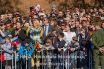 Военный парад на площади Минина и Пожарского в Нижнем Новгороде
