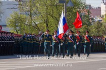 Военный парад на площади Минина и Пожарского в Нижнем Новгороде