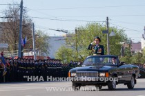 Военный парад на площади Минина и Пожарского в Нижнем Новгороде