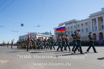 Военный парад на площади Минина и Пожарского в Нижнем Новгороде