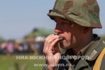 Реконструкция боя на подступах к Берлину  в нижегородском парке Победы