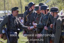 Реконструкция боя на подступах к Берлину  в нижегородском парке Победы