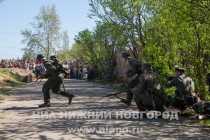 Реконструкция боя на подступах к Берлину  в нижегородском парке Победы