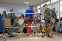 Пресс-тур на объекты приграничной таможенной инфраструктуры в международном аэропорту Стригино (Нижний Новгород)