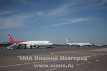 Пресс-тур на объекты приграничной таможенной инфраструктуры в международном аэропорту Стригино (Нижний Новгород)