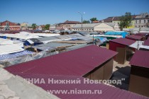 Территория открытых рядов Канавинского рынка оцеплена сотрудниками полиции