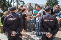 Очередной митинг работников открытых павильонов Канавинского рынка прошел в Нижегородском кремле