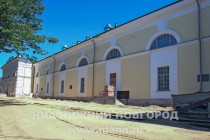 Реставрируемое здание ГЦСИ Арсенал в Нижегородском кремле