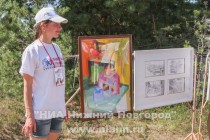 Кроме того, на закрытие смены был выставлен караул и у павильона-мастерской, где были представлены творческие работы участников летней школы