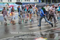 Проливные дожди второй день испытывают нижегородцев