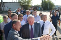 Валерий Шанцев и Олег Кондрашов проинспектировали ход работ по строительству дороги по улице Восточный проезд