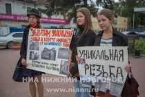 Пикет против сноса дома №46 по ул. Новой прошел в Нижнем Новгороде