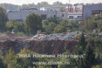 Вид на свалку мусора в садоводческом товариществе Родник