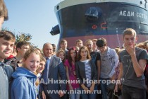 Торжественная церемония спуска на воду нового танкера RST-27 на ОАО Завод Красное Сормово