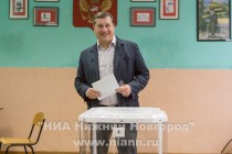 Глава Нижнего Новгорода Олег Сорокин проголосовал на выборах губернатора Нижегородской области