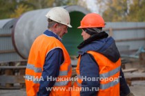 Работы по реконструкции участка канализационного коллектора в районе будущей станции метро Стрелка