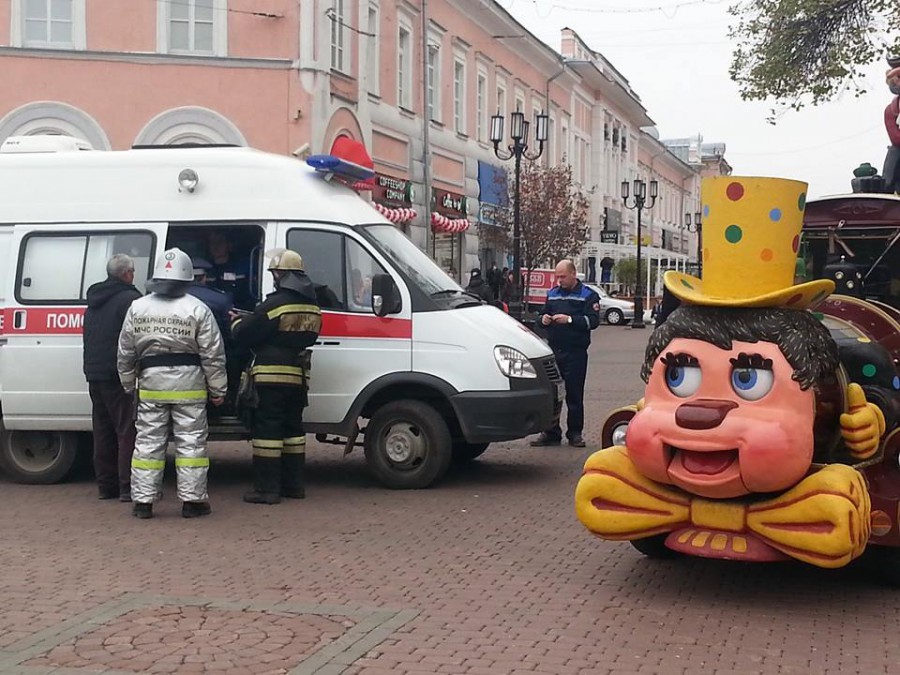 Детский паровозик сбил пенсионерку на Б. Покровской в Нижнем Новгороде