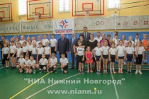 В нижегородском лицее №165 состоялось торжественное мероприятие, посвященное старту учебной программы Теннис как третий час урока физической культуры в школе с 1-4 класс