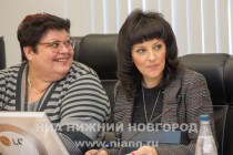 Министр финансов Нижегородской области Ольга Сулима и министр инвестиционной политики Нижегородской области Наталия  Казачкова (слева направо)