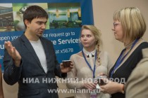 Встреча нижегородского PR-клуба. Алексей Головенко, Ксения Спиридонова и Юлия Кальсина (слева направо)