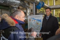 Рабочий объезд главой администрации Нижнего Новгорода Олега Кондрашова центральных тепловых пунктов в Канавинского район