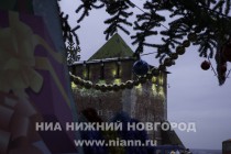 Церемония зажжения главной городской елки в Нижнем Новгороде