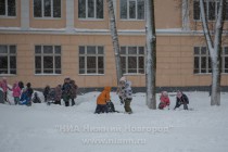 Снегопад в Нижнем Новгороде
