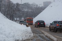 Сход снега на Зеленском съезде в Нижнем Новгороде