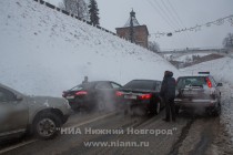 Ситуация осложнилась произошедшим на данном участке ДТП