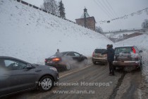 Ситуация осложнилась произошедшим на данном участке ДТП