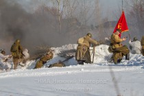 Военно-историческая реконструкция Подвига Матросова на Гребном канале в Нижнем Новгороде