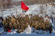 Военно-историческая реконструкция Подвига Матросова на Гребном канале в Нижнем Новгороде
